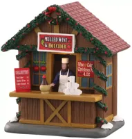 Lemax mulled wine and ciders verlicht kerstdorp tafereel Caddington Village 2022