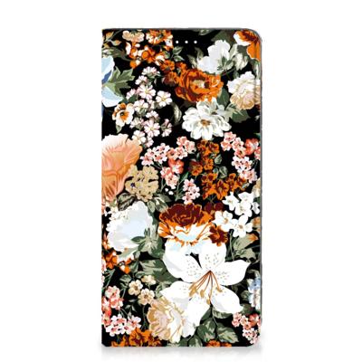 Smart Cover voor Samsung Galaxy S23 Dark Flowers