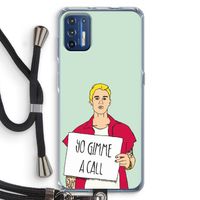 Gimme a call: Motorola Moto G9 Plus Transparant Hoesje met koord