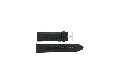 Horlogeband Universeel I148 Leder Zwart 24mm