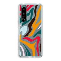 Colored Zebra: Sony Xperia 5 III Transparant Hoesje Colored Zebra: Sony Xperia 5 III Transparant Hoesje