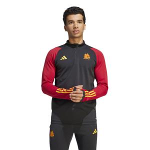 adidas AS Roma Trainingstrui 1/4-Zip 2023-2024 Zwart Geel