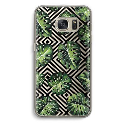 Geometrische jungle: Samsung Galaxy S7 Transparant Hoesje