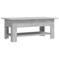 The Living Store Salontafel - Trendy - Tafel - 102 x 55 x 42 cm - Betongrijs