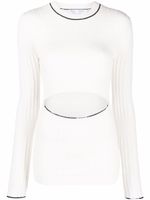 Proenza Schouler White Label cardigan en fil bouclé à bords contrastants - Blanc