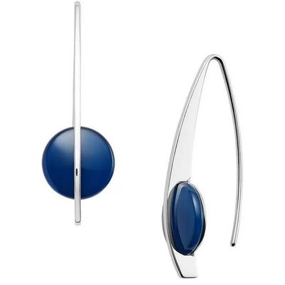 Skagen SKJ1293040 Oorhangers Sea Glass staal-glas blauw