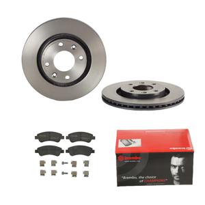 Remmenset, remschijf BREMBO, Remschijftype: Binnen geventileerd, Inbouwplaats: Vooras, u.a. für Citroën, Peugeot, DS, Opel