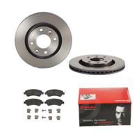 Remmenset, remschijf BREMBO, Remschijftype: Binnen geventileerd, Inbouwplaats: Vooras, u.a. für Citroën, Peugeot, DS, Opel - thumbnail