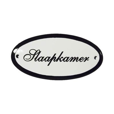 Deurbord emaille ovaal Slaapkamer