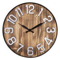 NeXtime NE-3277BR Grote Wandklok Aberdeen 50 cm Hout/Metaal