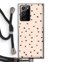 Kleine kattenkopjes: Samsung Galaxy Note 20 Ultra / Note 20 Ultra 5G Transparant Hoesje met koord