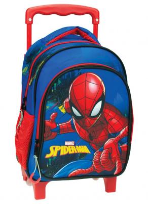 Spiderman Blauwe rollende ovis rugzak, tas 30 cm