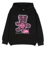 Philipp Plein Junior hoodie à imprimé Teddy Bear - Noir - thumbnail