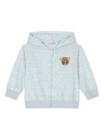 Dolce & Gabbana Kids hoodie à détail de patch - Bleu