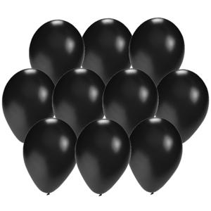 Bellatio Decorations ballonnen - 60x stuks - zwart - 27 cm - verjaardag - feestartikelen