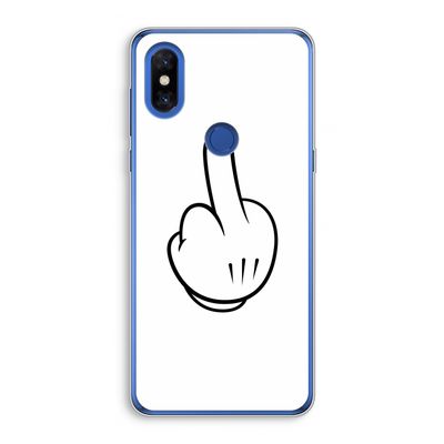 Middle finger white: Xiaomi Mi Mix 3 Transparant Hoesje