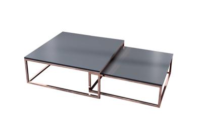 Salontafel ELEMENTS 65-75cm set van 2 antraciet koper - 37733