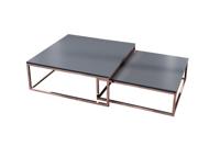 Salontafel ELEMENTS 65-75cm set van 2 antraciet koper - 37733