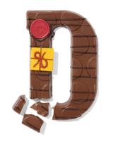 HEMA Handgedecoreerde chocoladeletter melk D 180g