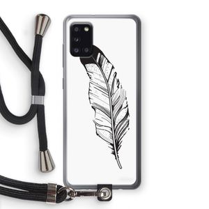 Pluim: Samsung Galaxy A31 Transparant Hoesje met koord