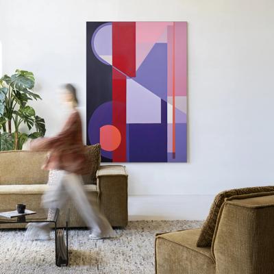 Urban Cotton Wandkleed 'Bundle' 110 x 145cm in Frame - black