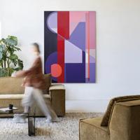 Urban Cotton Wandkleed 'Bundle' 110 x 145cm in Frame - black