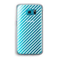 Strepen zwart-wit: Samsung Galaxy S6 Transparant Hoesje