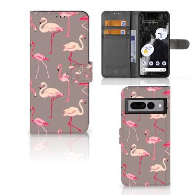 Google Pixel 7 Pro | Telefoonhoesje | Met pasjeshouder | Flamingo