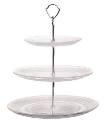 Cosy & Trendy Etagere / Serveertoren Retro - Glas - ø 18, 25 & 29 cm - 3 Laags