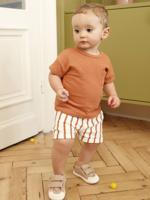 Set met short en T-shirt om te personaliseren hazelnoot