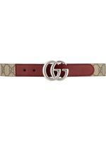 Gucci Kids ceinture à plaque logo GG - Rouge - thumbnail