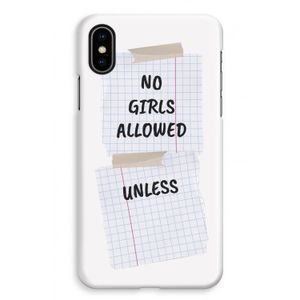 No Girls Allowed Unless: iPhone XS Max Volledig Geprint Hoesje