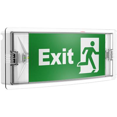 LED Noodverlichting - Brinton - Opbouw Wand - 3W - IP54 - 14 Meter - LiFePO4 - Inclusief Pictogrammen