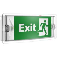 LED Noodverlichting - Brinton - Opbouw Wand - 3W - IP54 - 14 Meter - LiFePO4 - Inclusief Pictogrammen