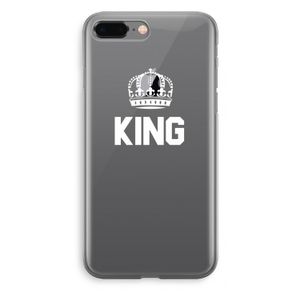 King zwart: iPhone 8 Plus Transparant Hoesje