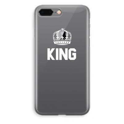 King zwart: iPhone 8 Plus Transparant Hoesje
