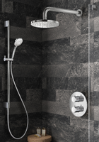 Hotbath Get Together IBS1A inbouw regendouche met 3s handdouche, glijstang en 25cm hoofddouche chroom