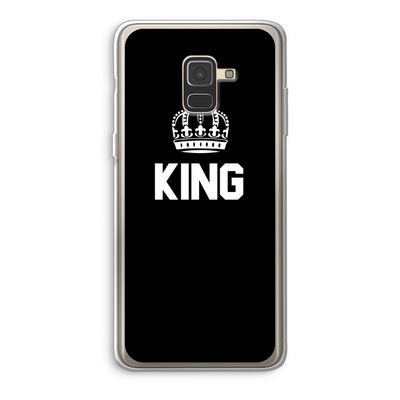 King zwart: Samsung Galaxy A8 (2018) Transparant Hoesje