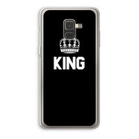 King zwart: Samsung Galaxy A8 (2018) Transparant Hoesje