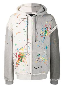 Mostly Heard Rarely Seen hoodie à effet taches de peinture - Gris