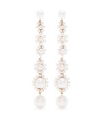 Sophie Bille Brahe boucles d'oreilles pendentes en or 14ct à perles - thumbnail