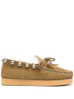 ISABEL MARANT mocassins Forley en peau lainée - Vert - thumbnail