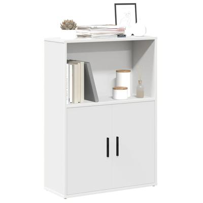 Boekenkast 60x24x85 cm bewerkt hout wit