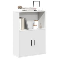 Boekenkast 60x24x85 cm bewerkt hout wit