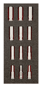 Bahco Foaminlay Fit&Go 1/3 met lange doppen en toebehoren 1/2" - 12-delig - retailverpakking - FF1E2215EH