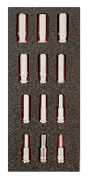 Bahco Foaminlay Fit&Go 1/3 met lange doppen en toebehoren 1/2" - 12-delig - retailverpakking - FF1E2215EH