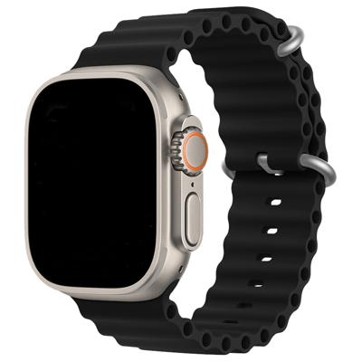 Apple Watch Sport Ocean Band - Zwart - 38, 40, 41 & 42mm