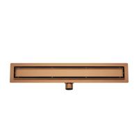 Douchegoot met Tegelrooster en Flens BWS Roos 90x7 cm Geborsteld Brons Koper Boss & Wessing