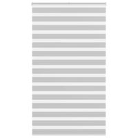 VidaXL Zebra rolgordijn 135x230 cm stofbreedte 130,9 cm lichtgrijs