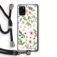 Botanical sweet flower heaven: Samsung Galaxy A31 Transparant Hoesje met koord